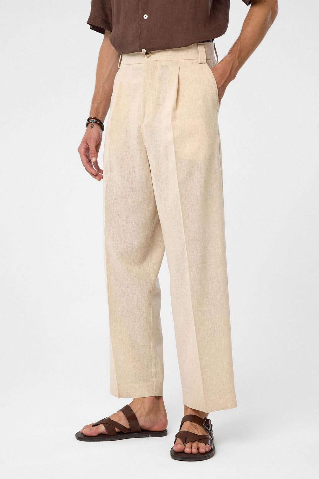 ANT Antioch Stone High Waist Pleated Relax Fit Men's Pants - Texas City