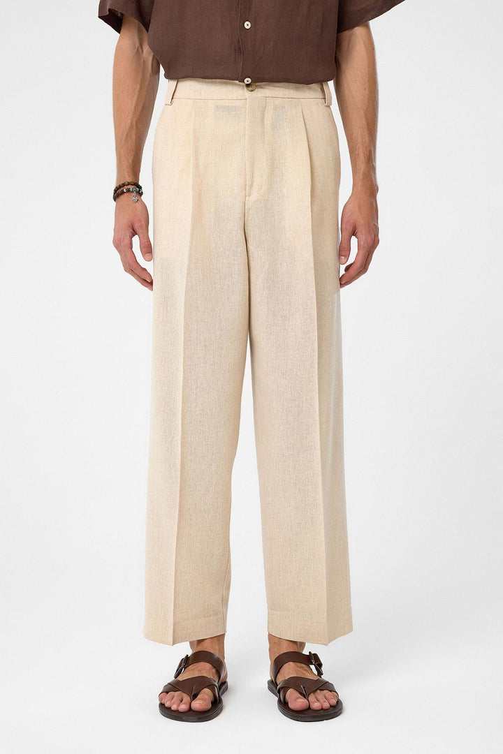 ANT Antioch Stone High Waist Pleated Relax Fit Men's Pants - Texas City