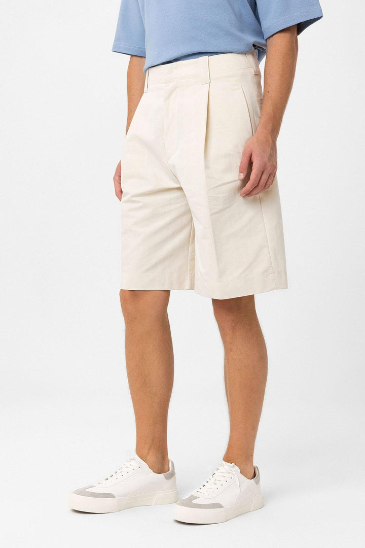 ANT Antioch Stone High Waist Pleated Relaxed Bermuda Men's Shorts - Leduc