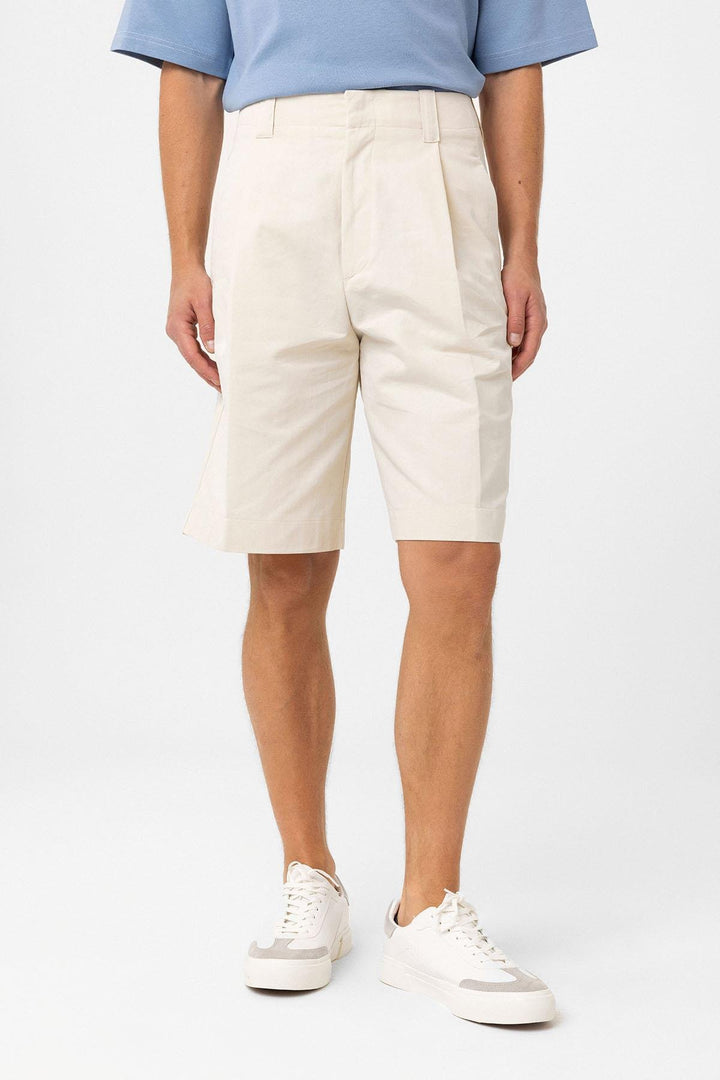 ANT Antioch Stone High Waist Pleated Relaxed Bermuda Men's Shorts - Leduc
