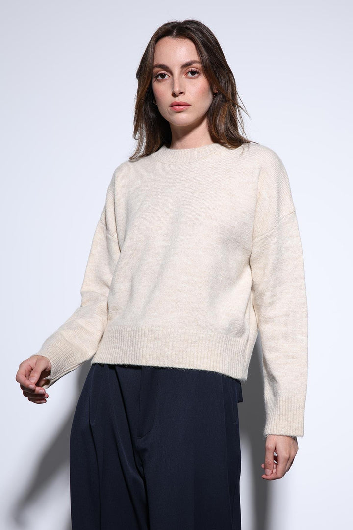 ANT Antioch Stone Wool Blend Women's Sweater - Burnsville