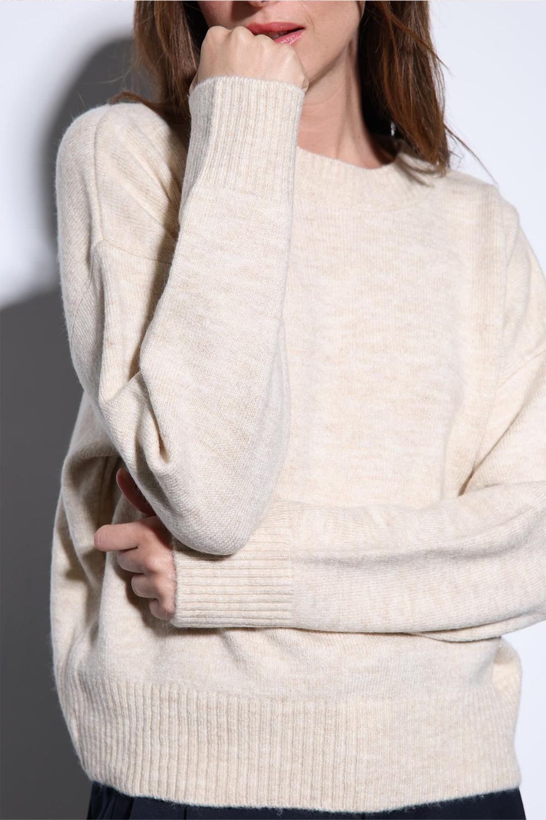 ANT Antioch Stone Wool Blend Women's Sweater - Burnsville