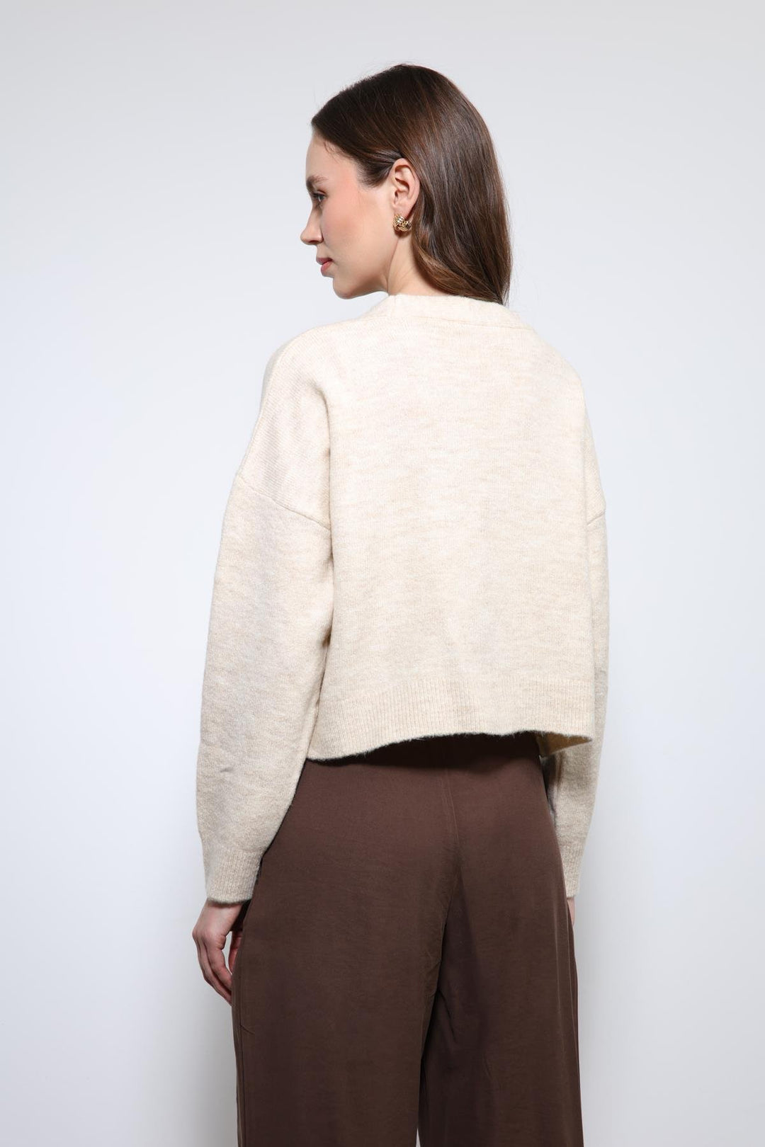 ANT Antioch Taş Yün Karışımlı Örme Triko Hırka - Scarborough