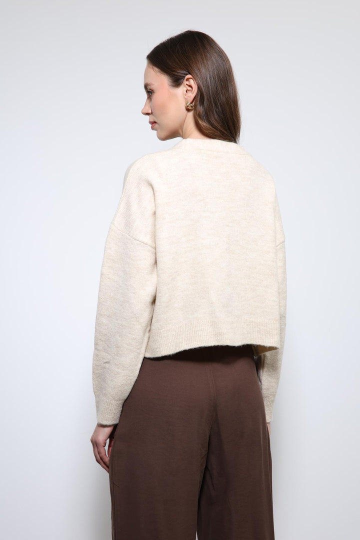 ANT Antioch Taş Yün Karışımlı Örme Triko Hırka - Scarborough