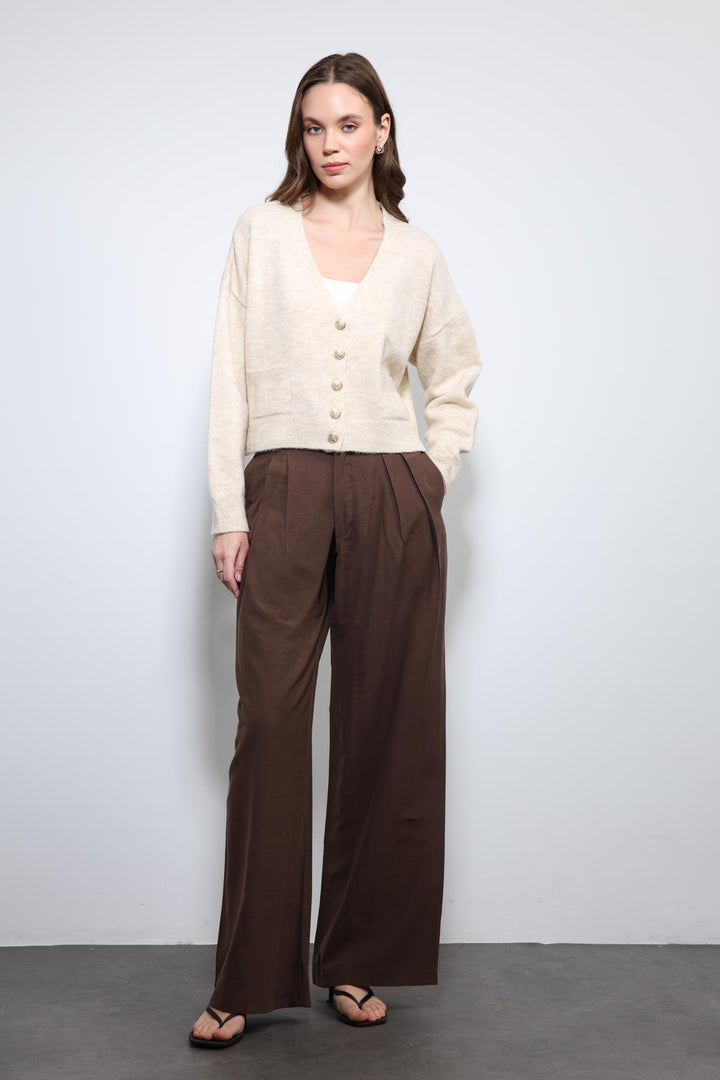 ANT Antioch Taş Yün Karışımlı Örme Triko Hırka - Scarborough