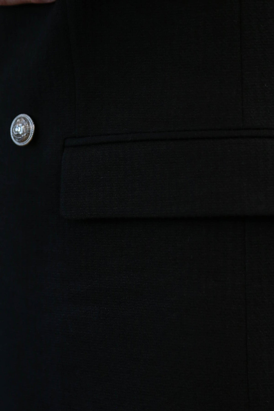 WSS Black Solid Slim Fit Double-Breasted Blazer with Silver Metal Buttons –  - Kingston upon Hull