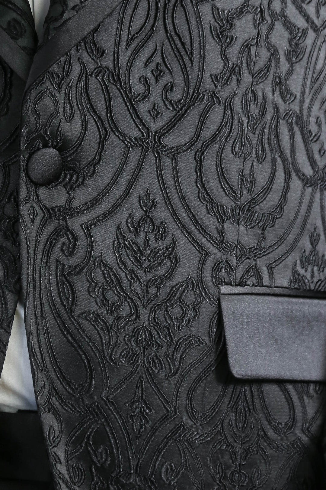 WSS Damask Patterned Shawl Collar Black Tuxedo  - Călăraşi