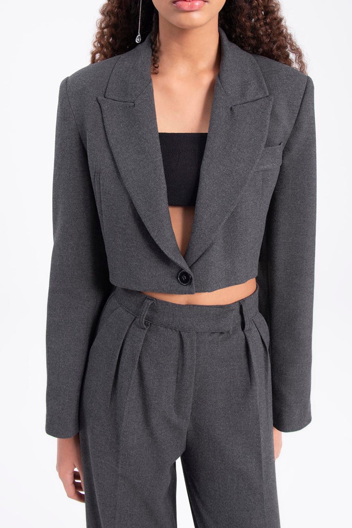 BSL Women Single button crop jacket - Manchester