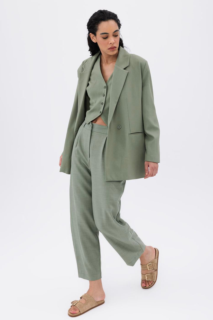 BSL Women Single Button Blazer Jacket - Anderlecht