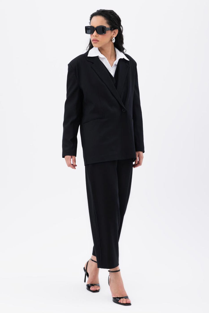 BSL Women Single Button Blazer Jacket - Bochum
