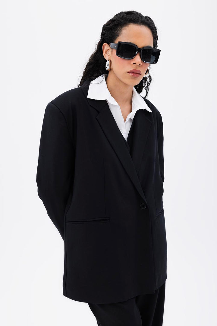 BSL Women Single Button Blazer Jacket - Bochum