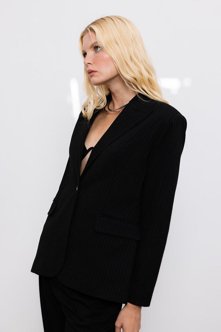 BSL Women Single Button Blazer Jacket - La Seyne-sur-Mer