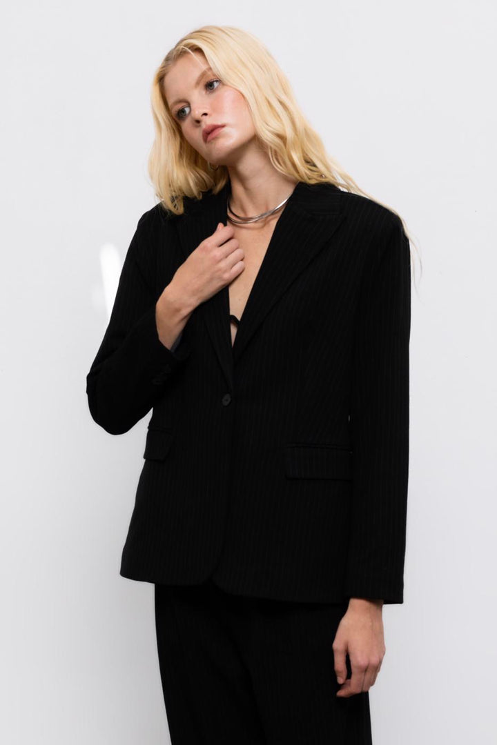 BSL Women Single Button Blazer Jacket - La Seyne-sur-Mer