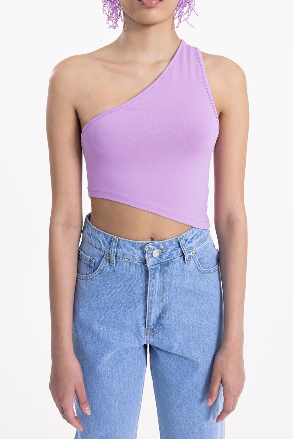 BSL Women One shoulder asymetric hem top - Springfield