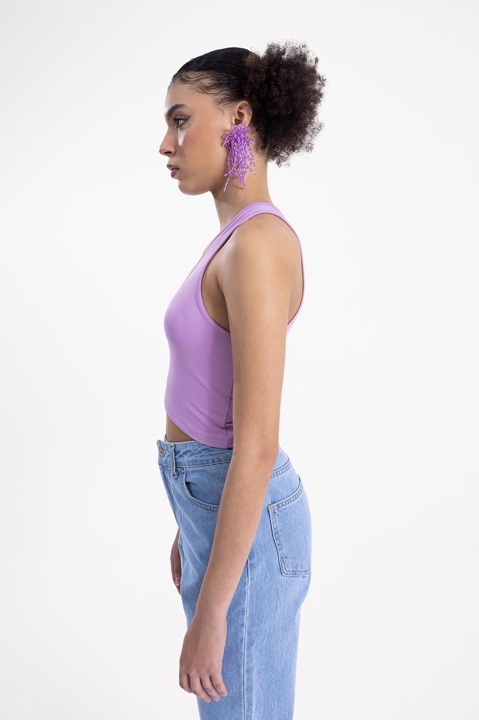 BSL Women One shoulder asymetric hem top - Springfield