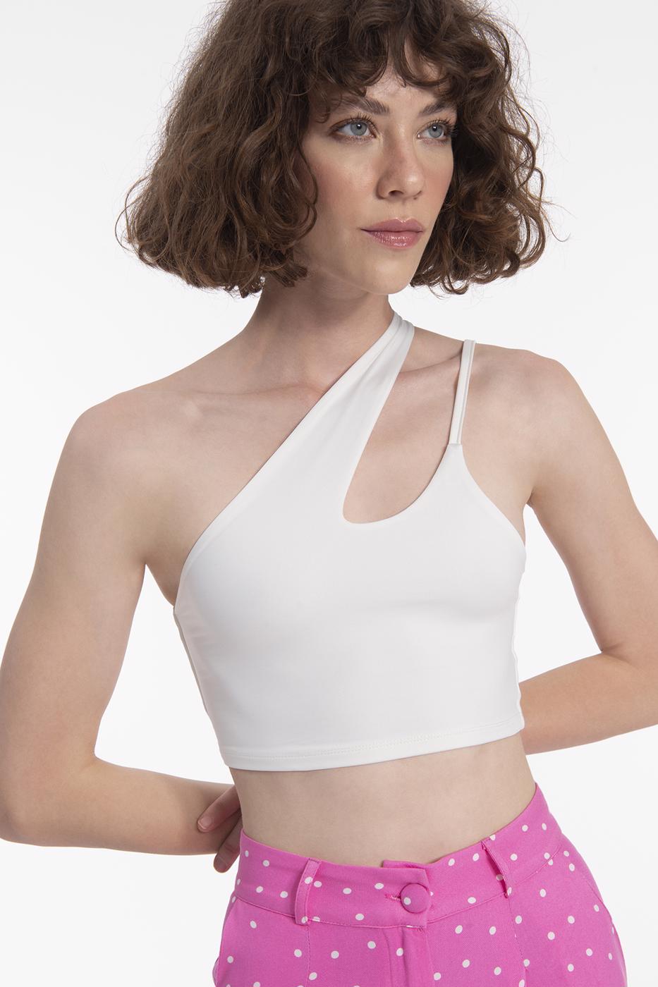 BSL Women One shoulder strapped crop top - Leesburg