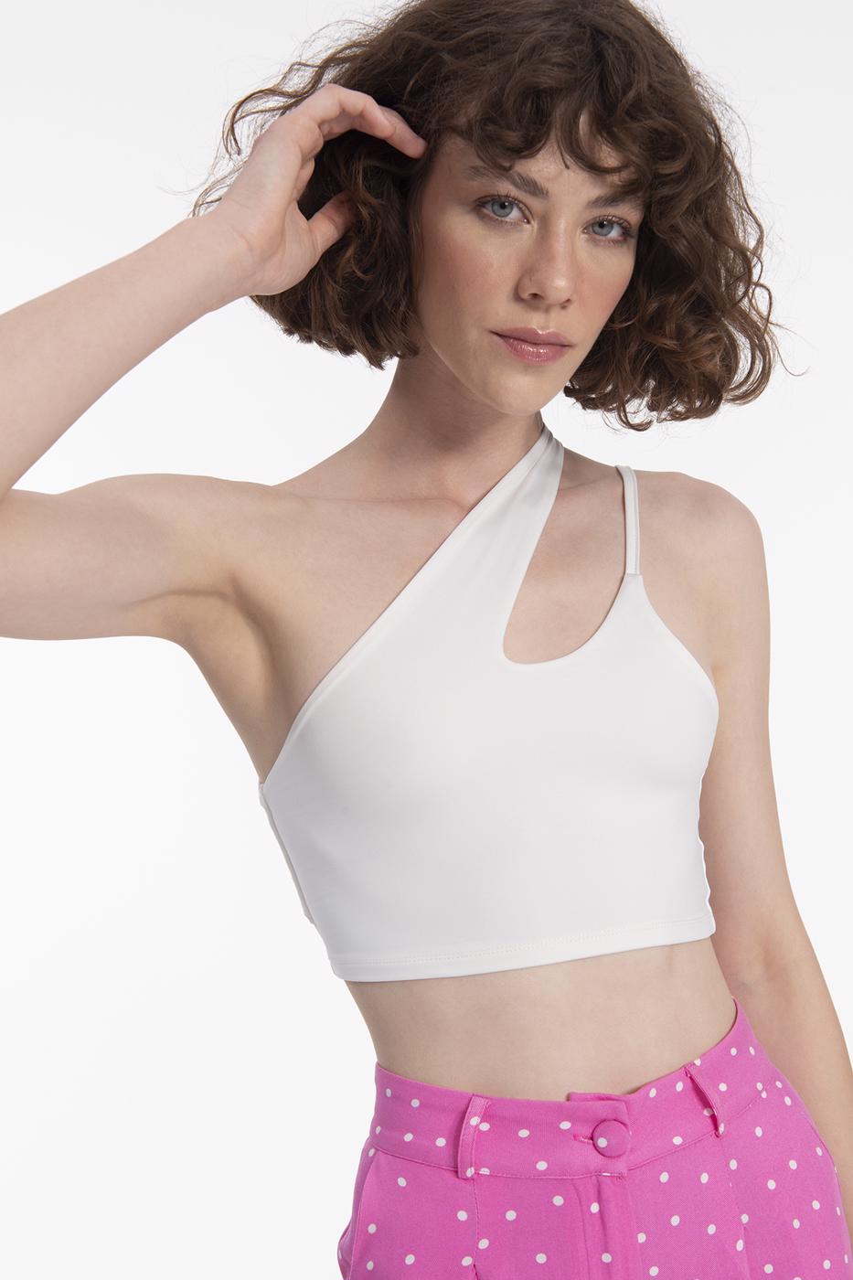 BSL Women One shoulder strapped crop top - Leesburg