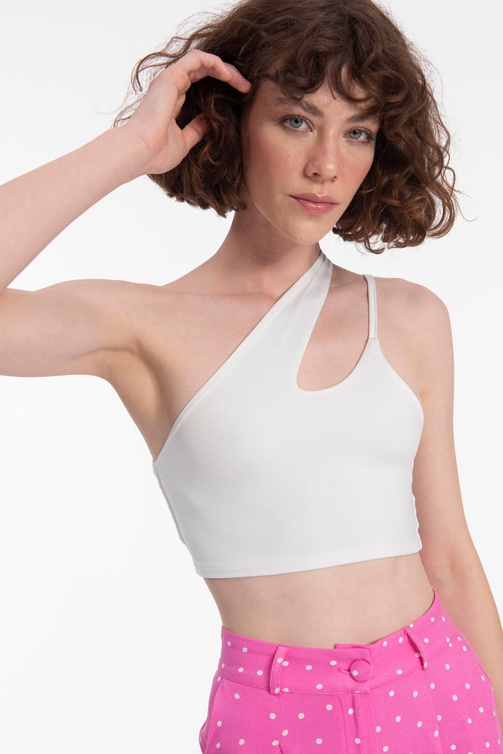 BSL Women One shoulder strapped crop top - Leesburg