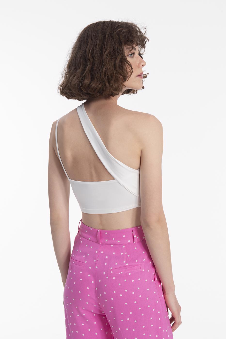 BSL Women One shoulder strapped crop top - Leesburg