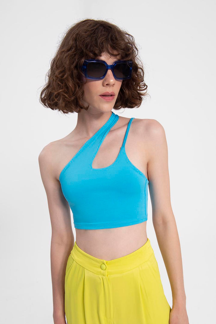 BSL Women One shoulder strapped crop top - Waterloo