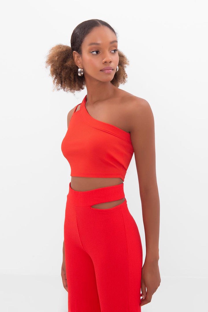 BSL Women One shoulder strapped crop top - Urbana