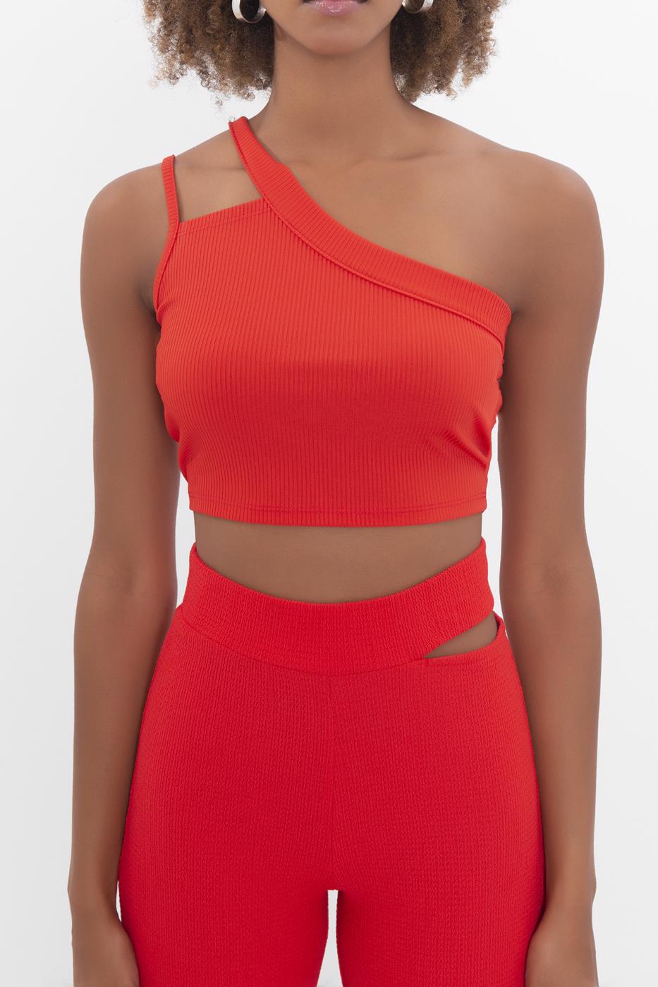 BSL Women One shoulder strapped crop top - Urbana
