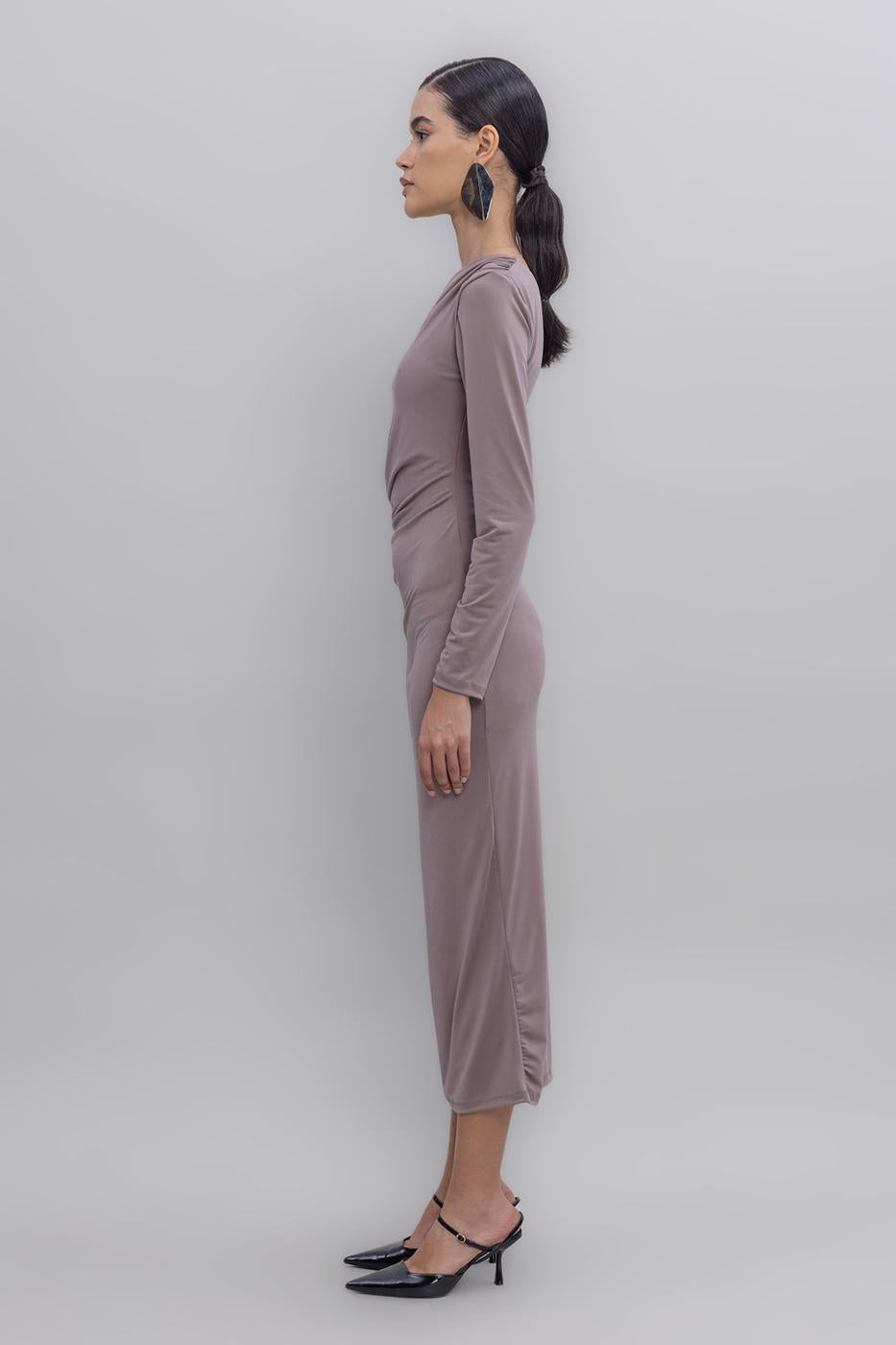 BSL Women One-shouldered Midi dress - Fondi