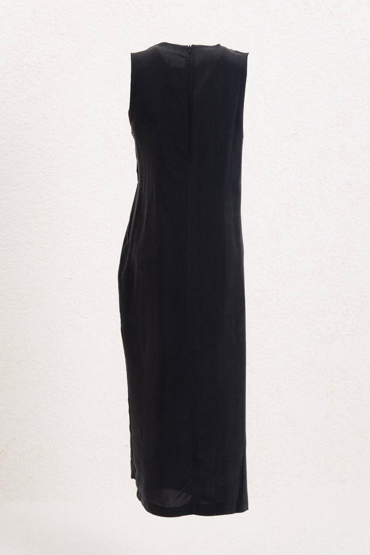BSL Women Tencel Drape Detailed Midi Dress - Clarksville