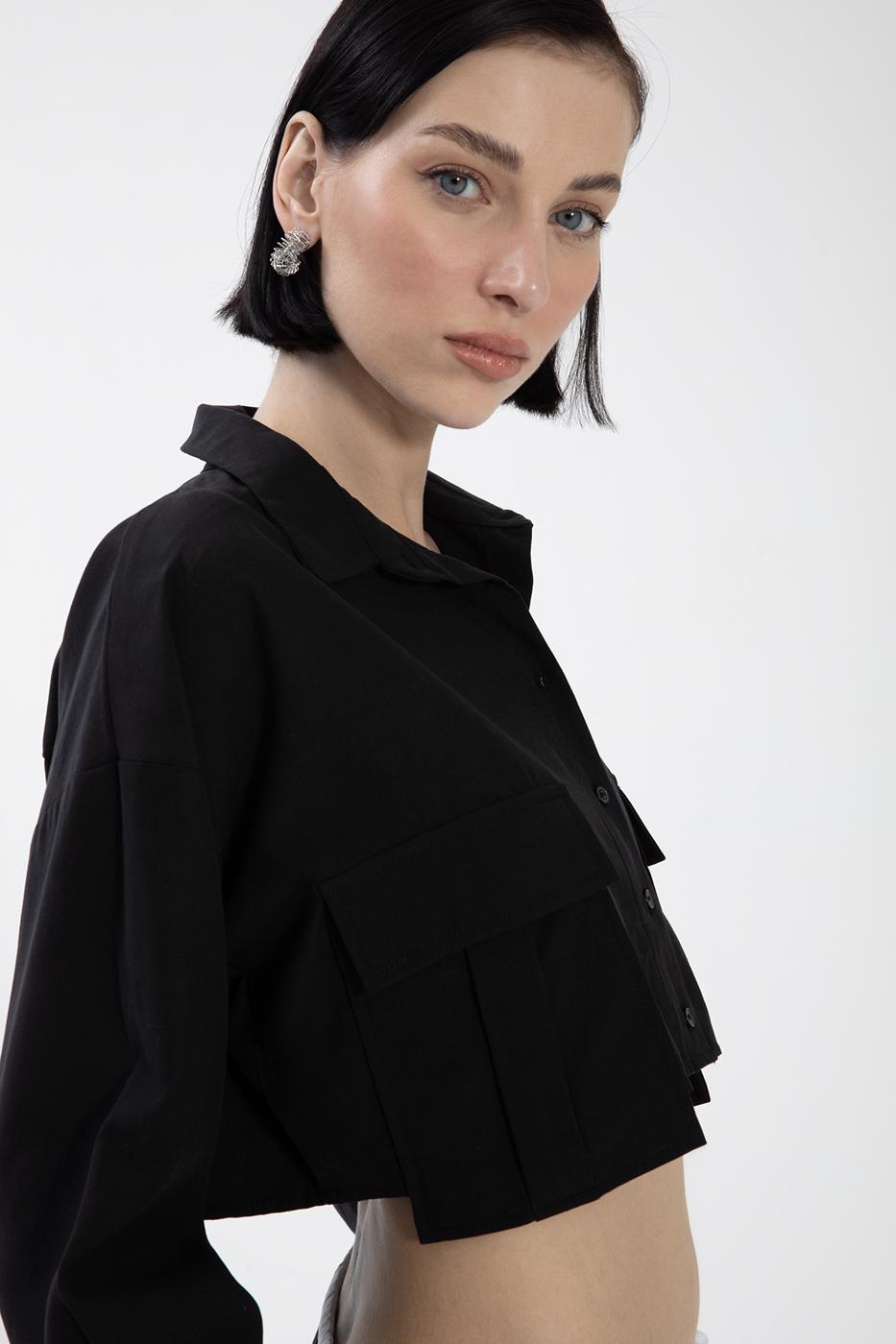 BSL Women Tencel Linen Blend Crop Shirt - Biloxi