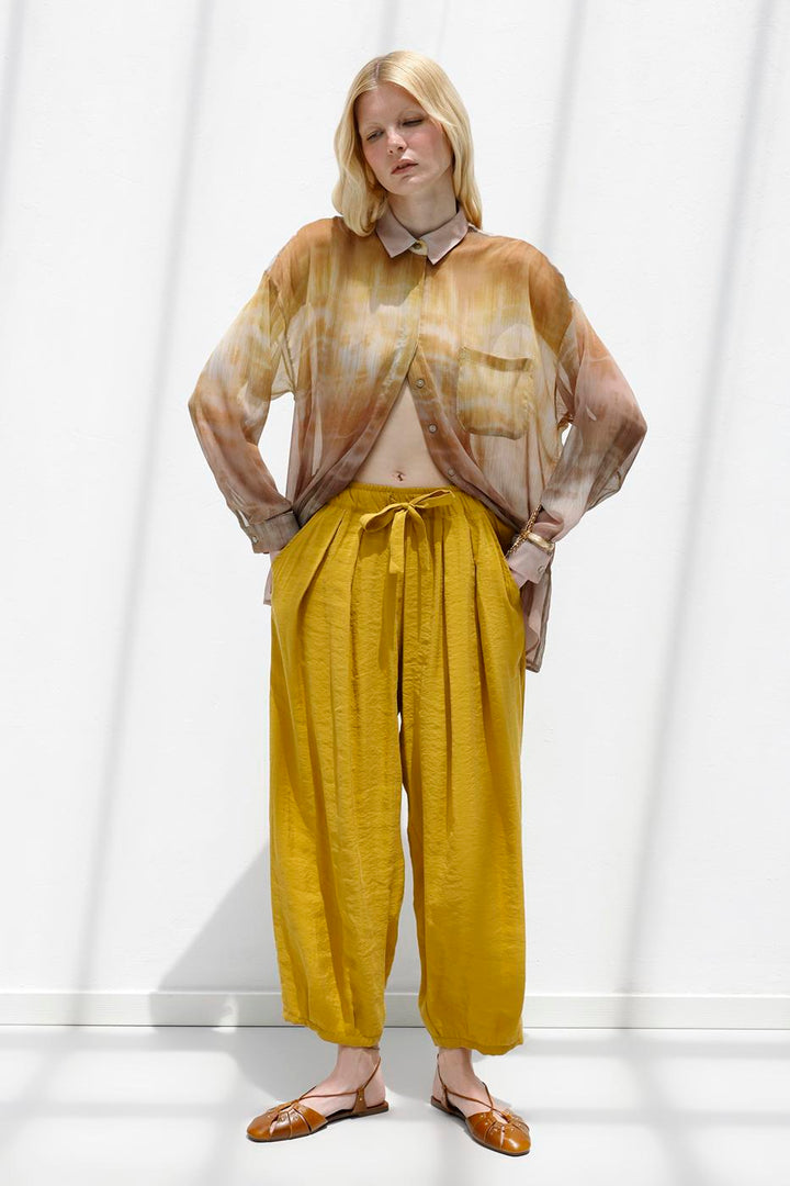 BSL Women Tencel Pleated Shalwar Trousers - San Antonio