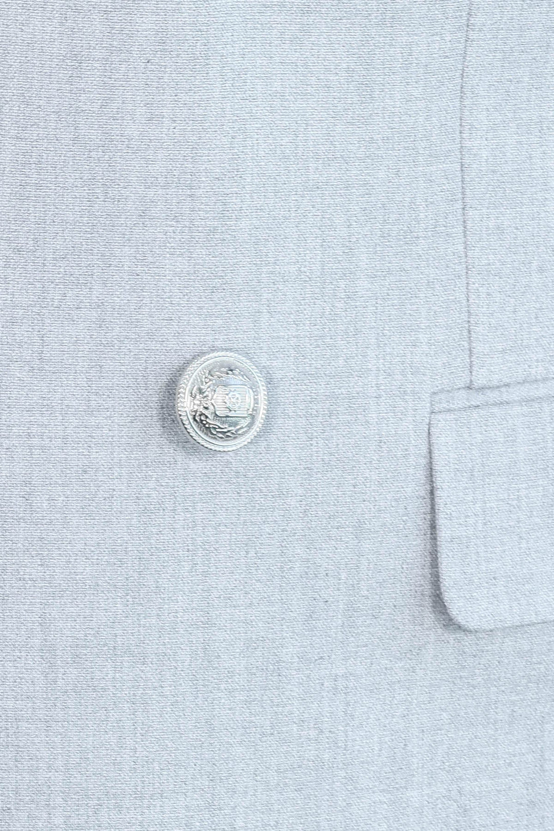 WSS Slim Fit Double-Breasted Grey Men’s Suit with Silver-Tone Metal Buttons –  - Felgueiras