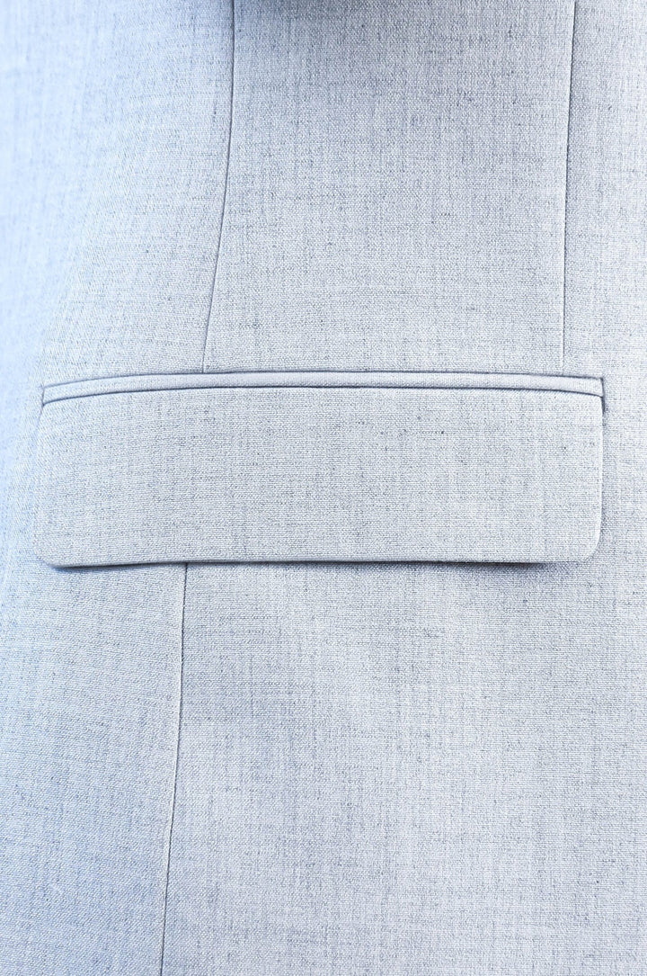 WSS Light Blue Slim Fit Two-Button Linen Men's Suit  - Wilkes-Barre