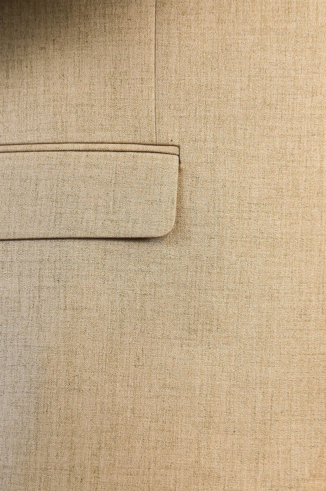 WSS Sand Beige Slim Fit Two-Button Linen Men’s Suit  - DeKalb