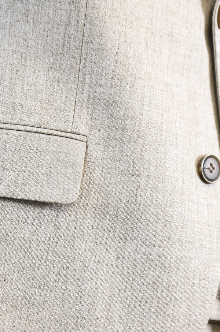 WSS Stone Slim Fit Two-Button Linen Men’s Suit  - Salerno
