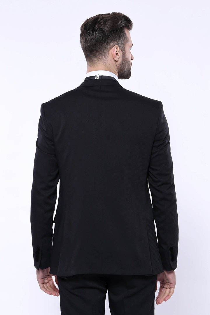 WSS Velvet Collar Patterned Black Tuxedo  - Kassel