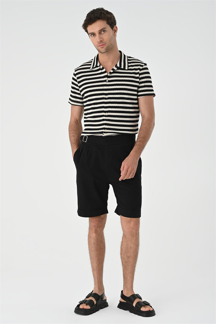 ANT Buckle Detailed Pleated Men's Shorts - Louisville