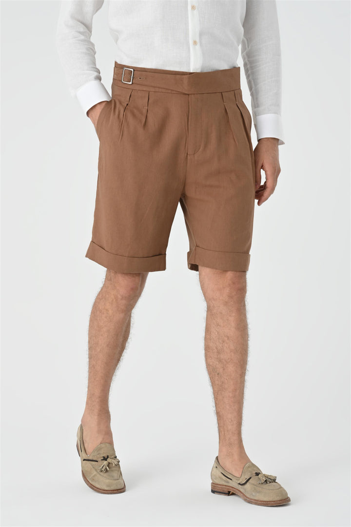 ANT Buckle Detailed Pleated Men's Shorts - Hilo