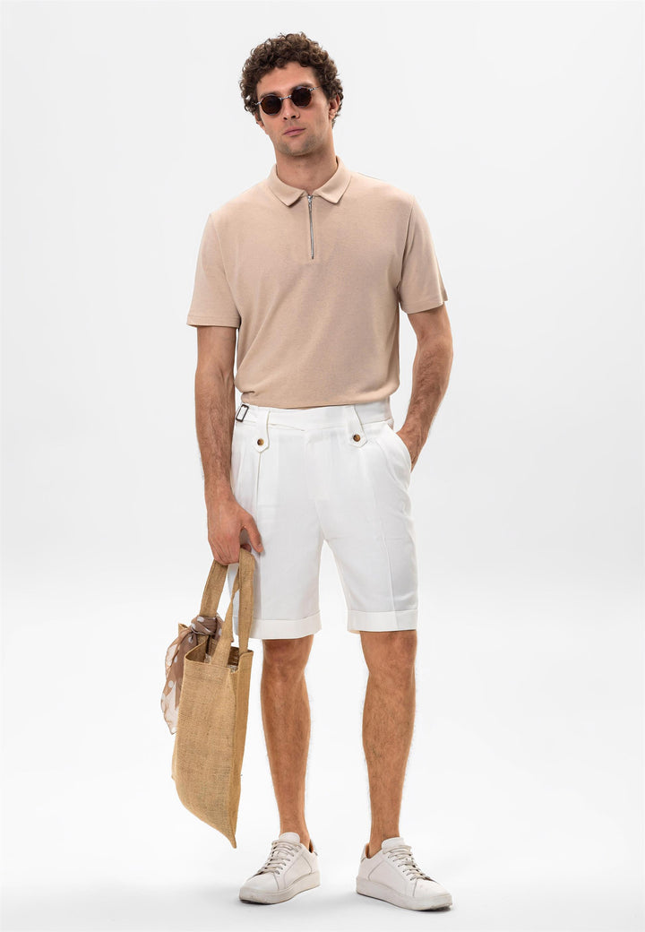 ANT Buckle Detailed Pleated Men's Shorts - Union