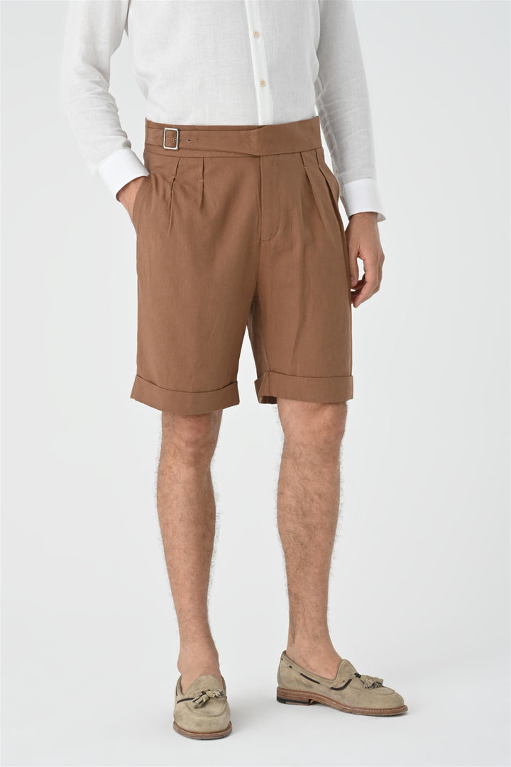 ANT Buckle Detailed Pleated Men's Shorts - Hilo