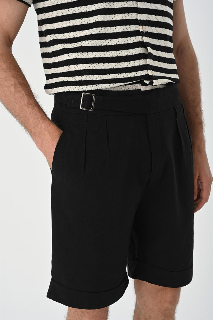 ANT Buckle Detailed Pleated Men's Shorts - Louisville