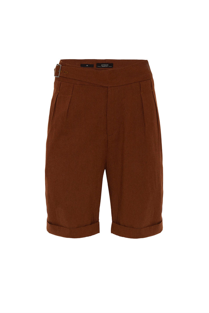 ANT Buckle Detailed Pleated Men's Shorts - Vittoria