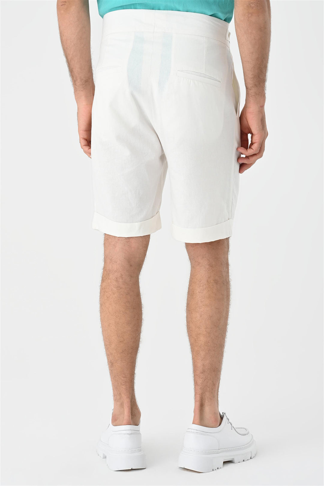 ANT Buckle Detailed Pleated Men's Shorts - Messina