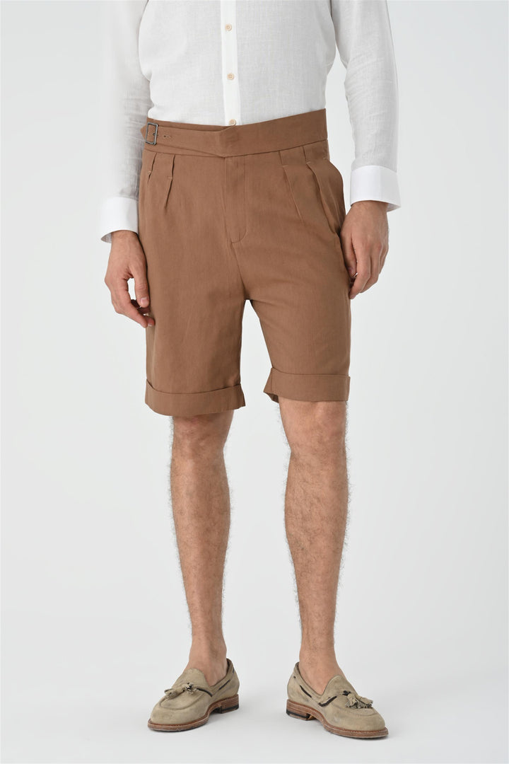 ANT Buckle Detailed Pleated Men's Shorts - Hilo