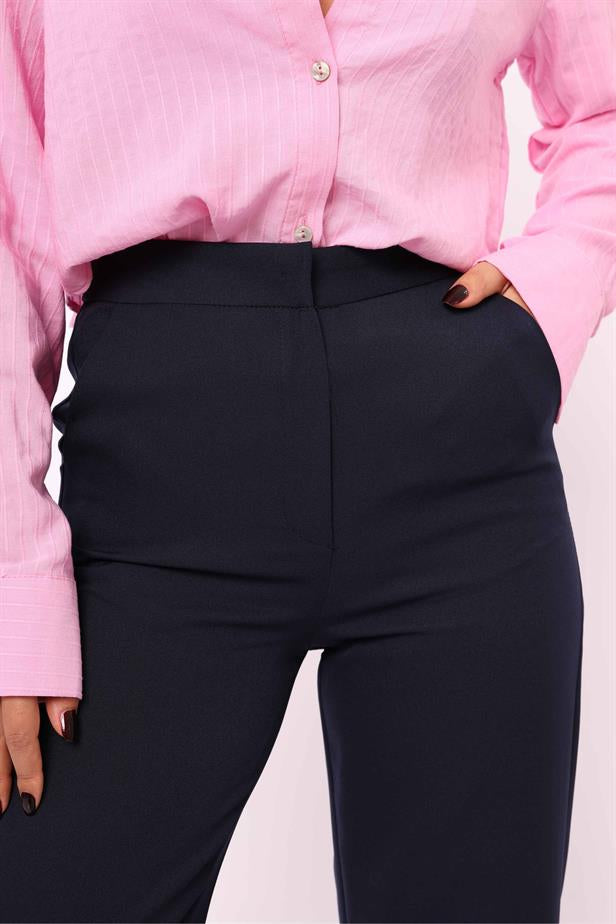RYN Wholesale Cuffed Pants Navy Blue - Miami