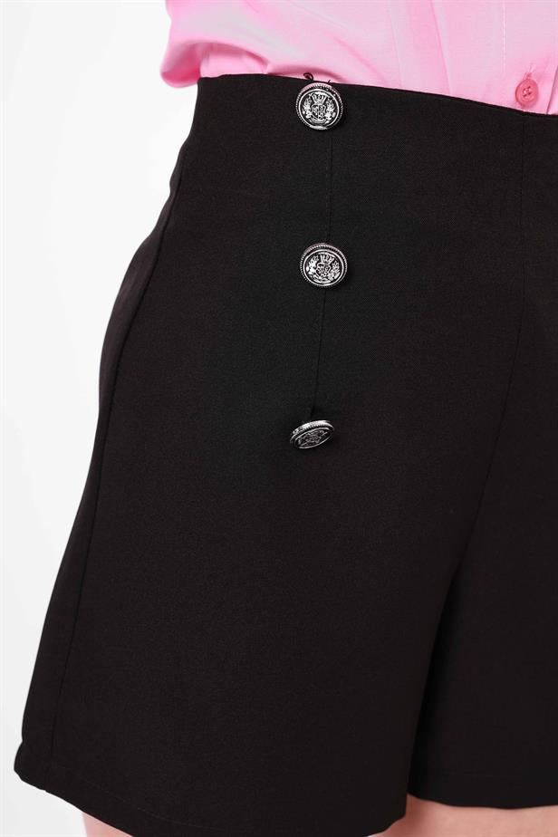 RYN Wholesale Buttoned Shorts Black - Viti