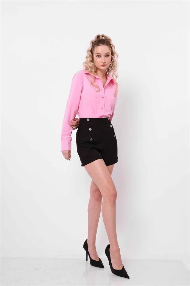 RYN Wholesale Buttoned Shorts Black - Viti