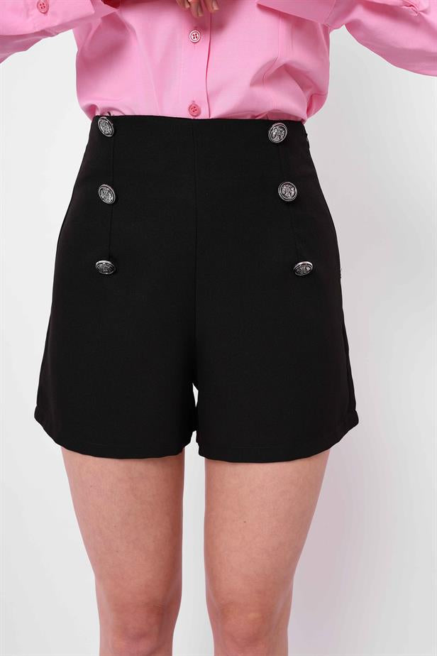 RYN Wholesale Buttoned Shorts Black - Viti