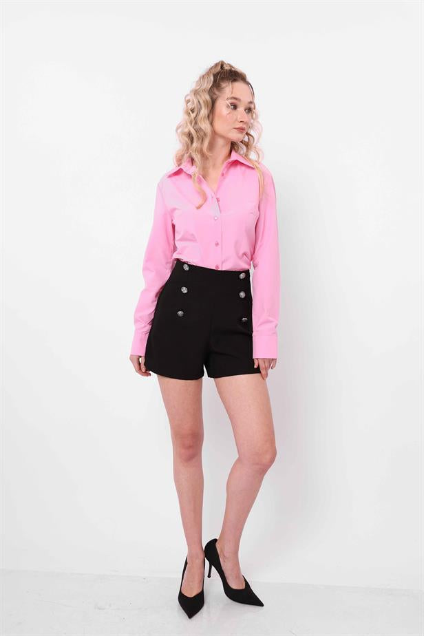 RYN Wholesale Buttoned Shorts Black - Viti