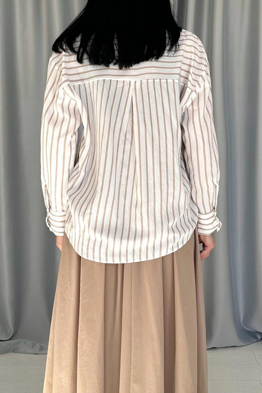 ELS Wholesale Beige Striped Shirt - Brea