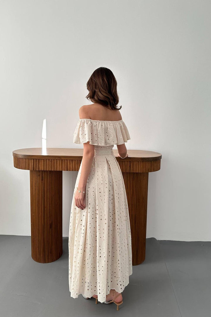 ELS Toptan Bej Gipeli Bluz Etek Takım - Winterthur